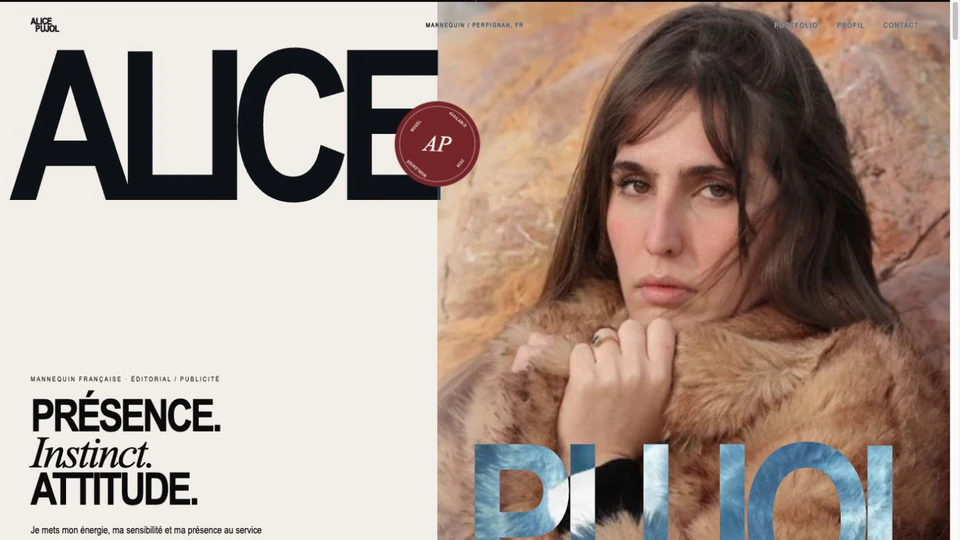 Aperçu du portfolio d’Alice Pujol