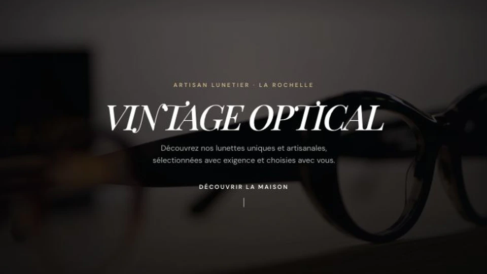 Aperçu du site Vintage Optical à La Rochelle